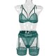 thumbnail image 1 of Conjunto de tres piezas divertido para mujer, de encaje suave y cómodo, de malla con perspectiva para mujer, estilo europeo y americano, 1 of 6