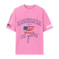 thumbnail image 3 of Youpwaven Men's 250th Anniversary USA T-Shirt, Vintage Washed America Graphic Tee, Relaxed Fit 1776-2026 Short Sleeve Patriotic Top, 3 of 5