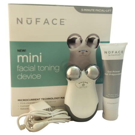 Nuface Mini Facial Toning Device - White by Nuface for Unisex - 3 Pc Kit Nuface Mini Device, 2oz Gel Primer - All Skin Types, Power Adapter, User (Best Facial Toning Device Reviews)