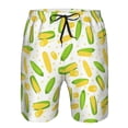 thumbnail image 3 of Rocae Cartoon Corn for Men's Beach Shorts Casual Elastic Waist Drawstring Summer Beach Shorts,S-3XL-Small, 3 of 6