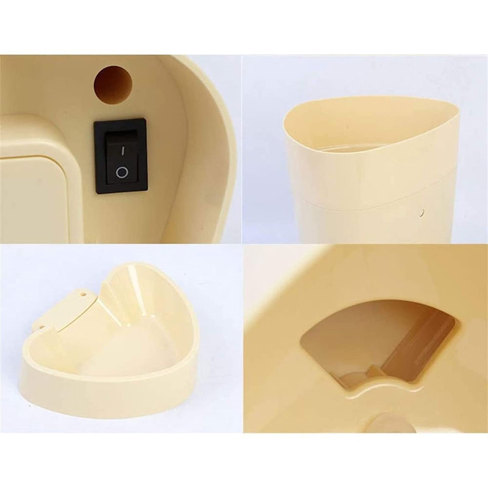 CNV Automatic Pet Feeder Feeder Food Dispenser for Cat Small Dog with Two-Way Splitter up to 6 Meals with Portion Control - Battery and Plug-in Power, Black