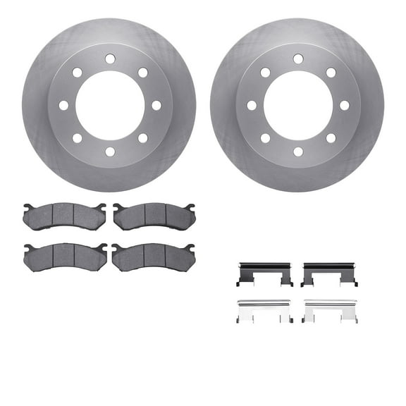 Dynamic Friction Company Rear Brake Rotors with 5000 Advanced Brake Pads includes Hardware 6512-48264