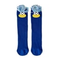 thumbnail image 2 of Girl's Colorful Novelty Socks, Funny Big Mouth Design with Braids Mid-Calf Crew Socks, Quirky Gift for Boys Girls, Royal Blue, One Size, 2 of 4