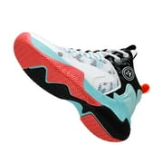Kids Basketball Shoes Boys Sneakers Girls Trainers Comfort High Top Basketball Shoes for Boys(Little Kid/Big Kid) White Black