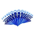 thumbnail image 1 of Minnieouse 50pcs 14G-00G O-ring Acrylic Tapers Plugs Tunnels and  Silicone Ropa, zapatos y accesorios Miscelánea Azul 50 pcs, 1 of 1
