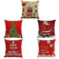 thumbnail image 2 of Taie d'Oreiller en Lin Taie d'Oreiller de Noël Housse d'Oreiller Housse de Coussin pour la Maison, 2 of 3