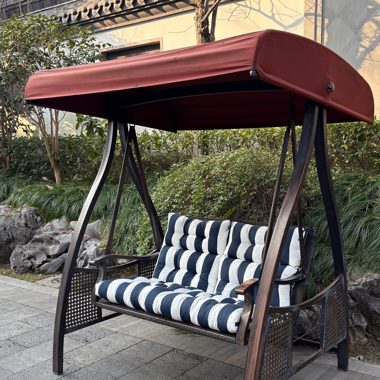 PUKNLY Outdoor Deep Seat Cushion Set, 44x22 in Waterproof Fade Resistant Patio Furniture Cushions