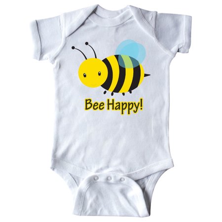 

Inktastic Bee Happy! Gift Baby Boy or Baby Girl Bodysuit