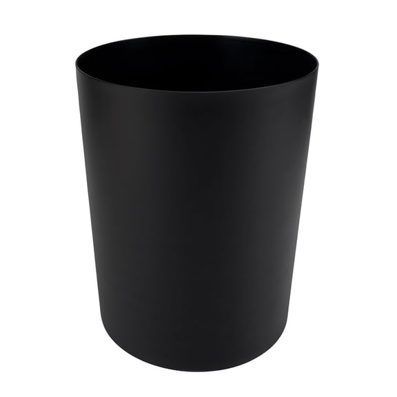5 Gallon Plastic Bathroom Trash Can, Matte Black Garbage Bin Without Lid for Home Office Bedroom Kitchen