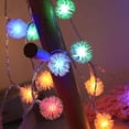 thumbnail image 1 of Navidad llevada solar colorida de la decoración del jardín del jardín de las luces de la secuencia de la bola del pelo, 1 of 4