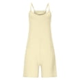 thumbnail image 7 of NMMUED Short Rompers for Women Casual Romper One Piece Jumpsuits for Women Overalls for Women Loose Fit Womens Rompers for Summer, Light Yellow XL, 7 of 7