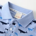 thumbnail image 4 of Boys Summer Whale Print Short Sleeved Shirt Blue 3-4Y, 4 of 9