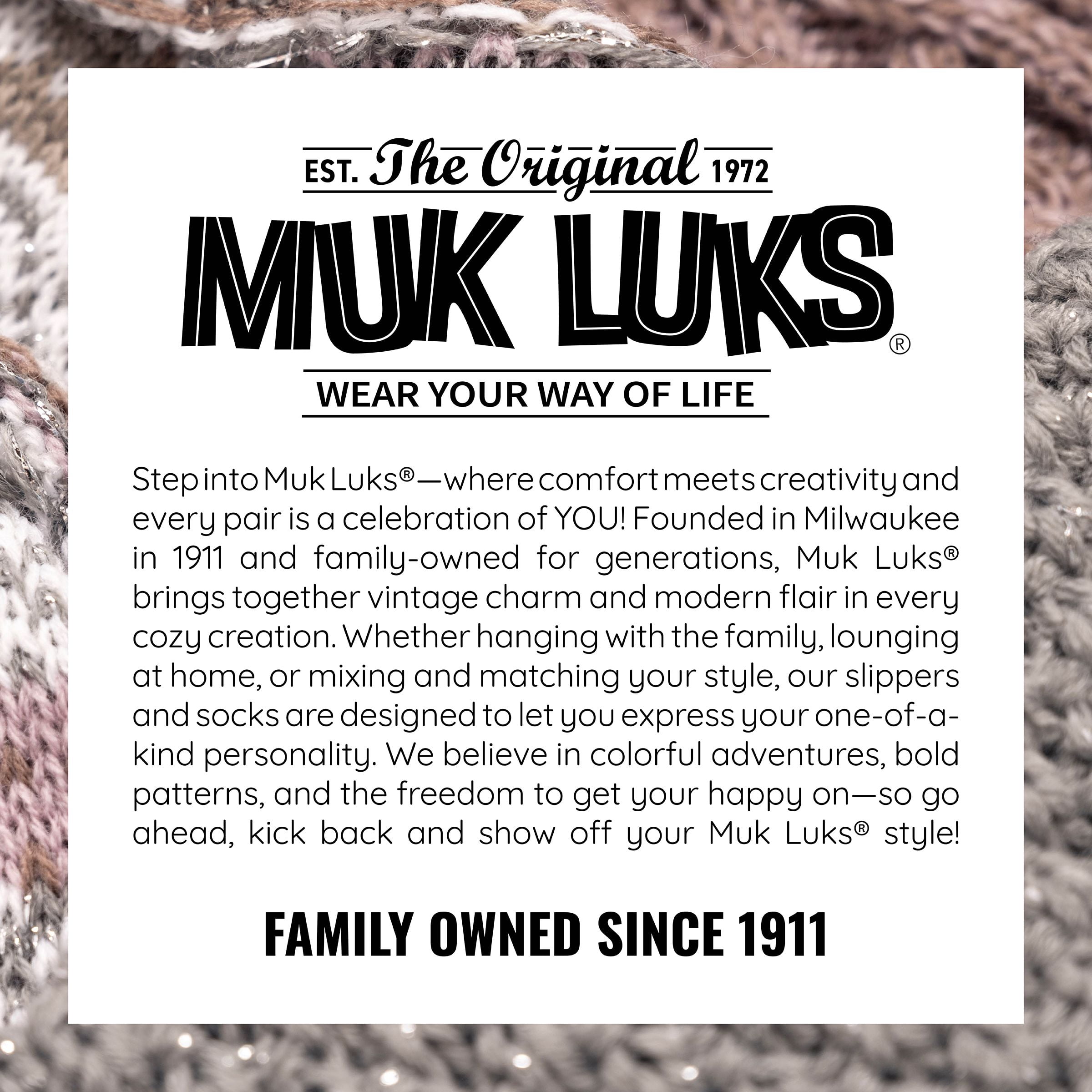 MUK LUKS Women's Women's 2 Pack Knee High Compression Cozy Socks