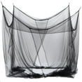 thumbnail image 1 of Mosquitera con dosel de 4 esquinas para cama tamaño queen de 190 x 210 x 240 cm (negra), 1 of 6