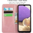 thumbnail image 2 of for Galaxy A32 5G Wallet Case,Premium PU Leather Flip Folio Case,Card Slots,Cash Pocket,Kickstand,Magnetic Closure TPU Shockproof Interior Protective Case for Samsung Galaxy A32 5G,Rosegold, 2 of 15