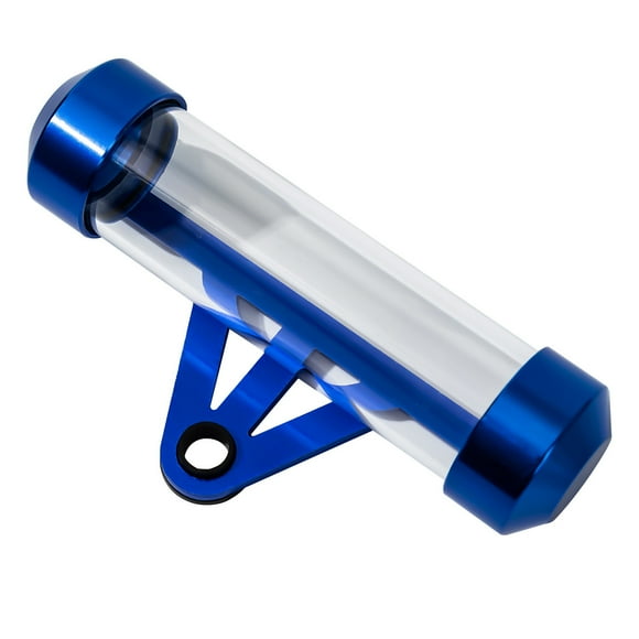 Support de Vignette Bleu, Alliage d'Aluminium de Moto Cylindrique et Cadre de Support de Tube de Disque de Sécurité Imperméable à l'Acrylique Général pour la Plupart des Motos
