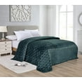 thumbnail image 4 of Ultra Plush By Décor&More Queen Size Chevron Arrow Jacquard Microplush Blanket (86" x 86") - Green, 4 of 4
