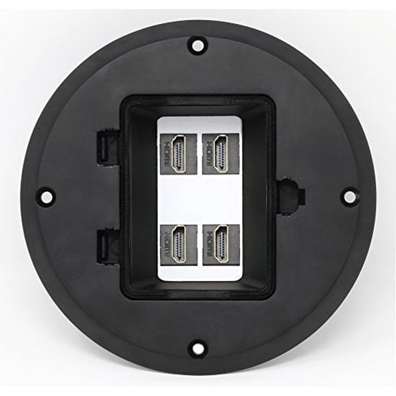 RiteAV - 4 Port HDMI 2.0 Floor Box - Black