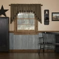 thumbnail image 3 of VHC Brands Mayflower Market Star Scalloped Swag Set, Raven/Khaki, 2 Panels, 3 of 3