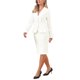 thumbnail image 4 of Conjunto de falda de 2 piezas estilo CHIC para mujer, blazer peplum, falda lápiz de cintura alta, atuendo de trabajo 3XL blanco, 4 of 6
