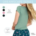 thumbnail image 4 of Hello Mello Dream Tee Shirt Pajama Lounge Short Sleeve Crewneck Top, Sage Medium (Women's), 4 of 8