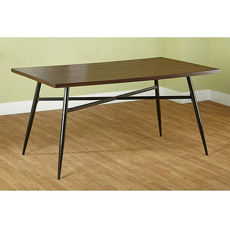 Windsor Mixed Media Large Dining Table, Black/Espresso