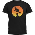 thumbnail image 1 of Halloween Witch Sunset Black Adult T-Shirt, 1 of 1