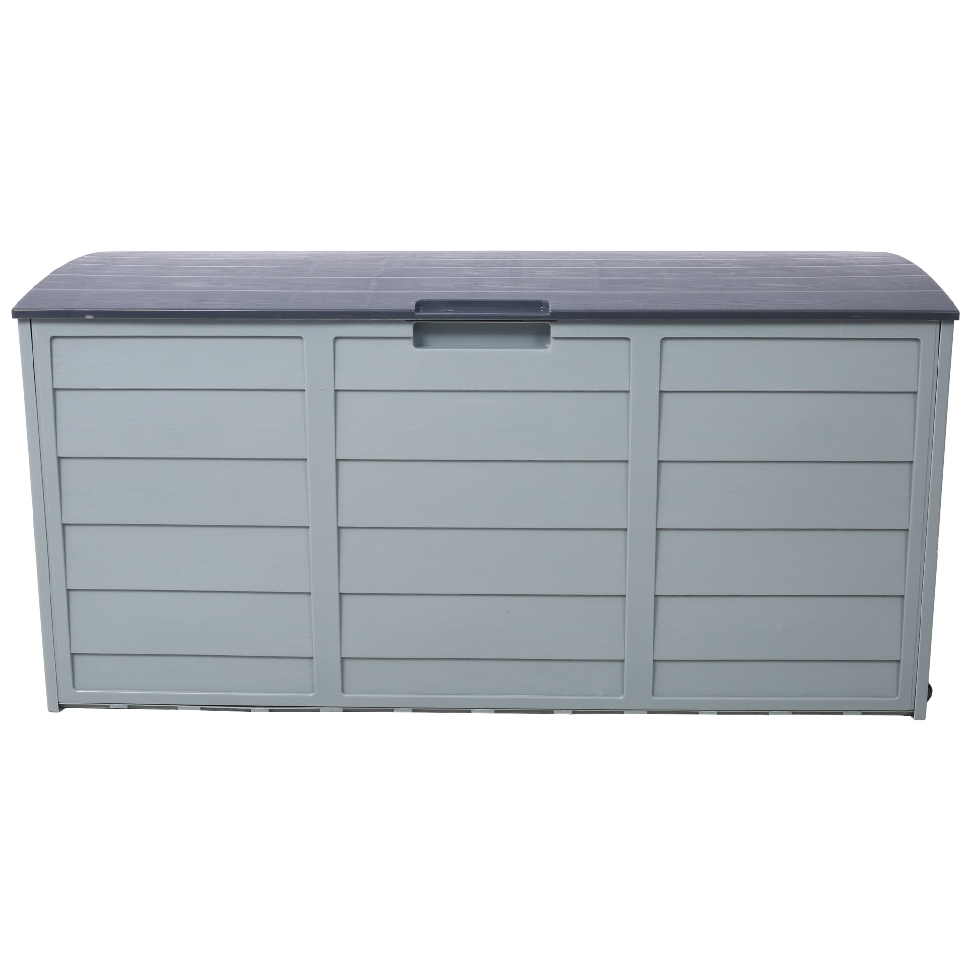 UV Pool Deck Box Storage Shed Bin Backyard Patio Outdoor Wheel,75 Gallon Resin Deck Box-Organization and Storage for Patio Furniture