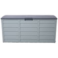 thumbnail image 3 of UV Pool Deck Box Storage Shed Bin Backyard Patio Outdoor Wheel,75 Gallon Resin Deck Box-Organization and Storage for Patio Furniture, 3 of 6