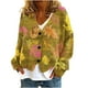 thumbnail image 1 of Puntoco Chaqueta De Punto Informal Con Estampado De Hojas Para Mujer, Chaqueta Con Botones, Abrigo De Felpa, Para Otoño E Invierno, 1 of 4