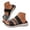 Black, variant on Dakaela Womens Orthopedic Sandals Comfortable Arch Support Slip on Slides Open Toe Soft Sole Summer Beach Casual Walking Shoes Size 6