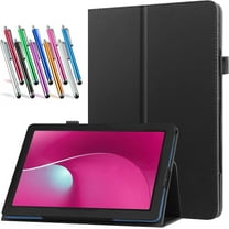 elitegadget Case for T-Mobile REVVL Tab 2 5G 10.1 Inch Tablet 2025 Released - Lightweight Folio PU Leather Cover with 1 Random Stylus (Black)