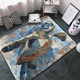 thumbnail image 3 of Area Rugs For Living Room Decor - Abstract Sea Turtle Anti Slip Throw Washable Rugs 3x5 For Bedroom, Soft Indoor Carpet For Bedroom Living Room 60x39In, 3 of 5
