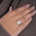 thumbnail image 5 of Cora Jewellery 4CT Oval Moissanite Engagemet Ring For Women, 18K White Gold, 3.5 US, 5 of 6