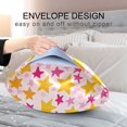 thumbnail image 4 of Yayeee Pillowcase Standard Size Set of 2 Satin Wrinkle Resistant Pillow Case, Light Pink Stars, 4 of 7