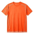 thumbnail image 3 of hlysgo Mens Workout Quick Dry Shirts Athletic Moisture Wicking Running Gym Mesh Shirt Performance Lightweight T-Shirts Orange,M, 3 of 5