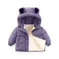 thumbnail image 2 of HIPYLO Kids Snow Jacket Toddler Jackets Toddler Boy Snowsuit Newborn Boy Winter Clothes Newborn Winter Boy Girl Clothes 18-24 Months Boys Clothes, Purple 18-24 Months, 2 of 4
