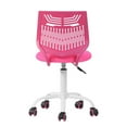 thumbnail image 4 of FurnitureR Chaise de Travail Moderne en Maille et Polypropylène, Rose Foncé, 4 of 8