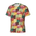 thumbnail image 3 of Rocae Cute Cartoon Cat for Men's Moisture-Wicking Crew Tee - T-Shirt for Sports, Outdoor Activities, and Casual WearLarge, 3 of 9
