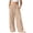 Coffee, variant on Lovzfmll Girl's Pants, Linen Drawstring Wide Leg Loose Fit with Pockets, Casual Pants for Big Girls 13-14 Years