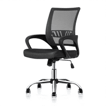 BEZT Office Mesh Chair w/Swivel,Ergonomic Computer Chair,Adjustable Height,Black