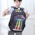 thumbnail image 6 of FORMRS Unisex School Backpack 17" Student Travel Bag with Laptop Compartment, Purple UFO, 6 of 7