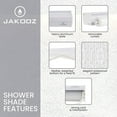 thumbnail image 5 of Jakooz Waterproof Rollup Bathroom Curtain Heavy Duty Shower Curtain for Bathtubs, Wave, 5 of 7