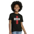 thumbnail image 4 of Saved Hashtag Religious Christian Crewneck T Shirts Boy Girl Teen Brisco Brands X, 4 of 6