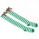 thumbnail image 3 of Calcetines largos hasta la rodilla para mujer, lisos, con lazo navideño y bola, cálidos, para mujer, 3 of 4