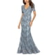 thumbnail image 1 of XSCAPE Womens Lace Gown Dress, gray, 6, 1 of 1