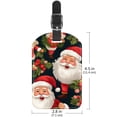 thumbnail image 6 of Square 2Pack PU Leather Christmas Santa Claus Cruise Luggage Tag with Privacy Cover and Name ID Tag for Travel Handbags Backpacks Luggage Tags, 6 of 6