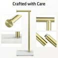 thumbnail image 5 of KES Gold Freestanding Toilet Paper Holder 18/8 Stainless Steel, Natural Marble Heavy Base Bathroom Tissue Roll Holder Stand, 5 of 11