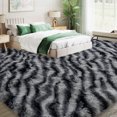 thumbnail image 3 of Janvonne 9x12 Fluffy Area Rug for Living Room Bedroom, Modern Shaggy Carpets Fuzzy Rug for Teens Dorm Bedside Home Decor Aesthetic, Heavy Duty Non Slip, Zebra Print, 3 of 8