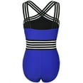 thumbnail image 4 of Hilor Womens One Piece Swimsuits Front Crossover Bathing Suits Sexy Mesh Monokini Swimwear, 4 of 8